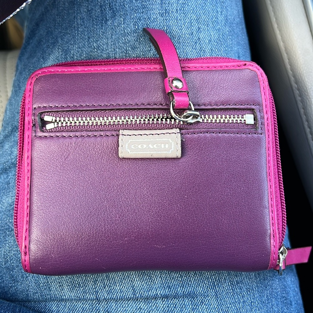 Purple Coach wallet